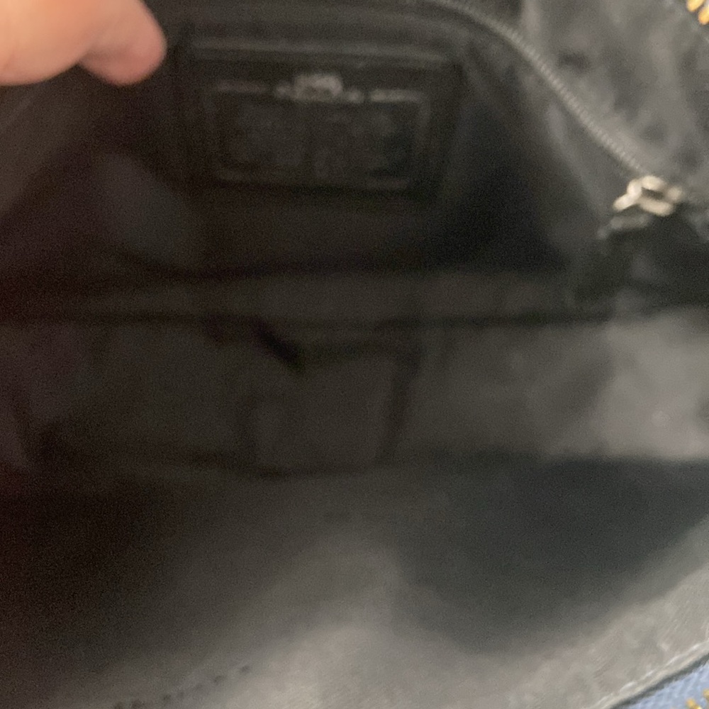 Coach dark navy blue  Crossbody Bag with Fringe - Picture 10 of 14